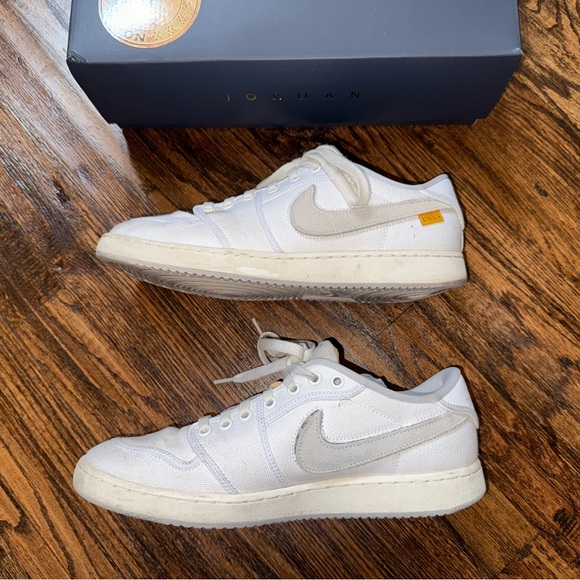 Air Jordan 1 Low AJKO SP X Union White/ Neutral Grey Size 10.5 - Picture 3 of 12